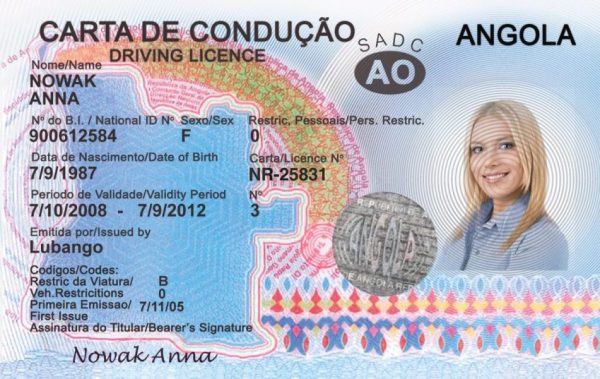 Angolan Driving license