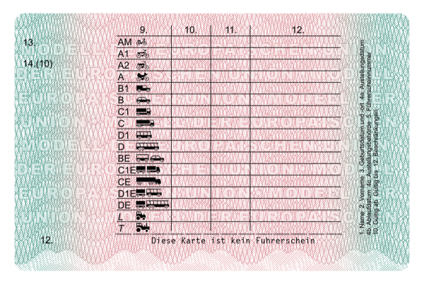 FUHRERSCHEIN CARD.