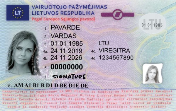 Lithuanian Driving license