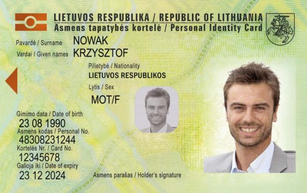 Lithuanian ID card