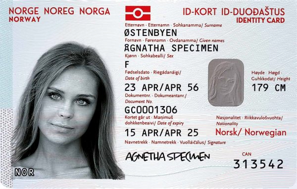 NASJONALT IDENTITETSKORT CARD