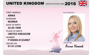 NATIONAL UK ID CARD