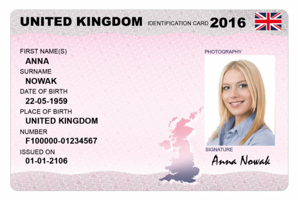 NATIONAL UK ID CARD