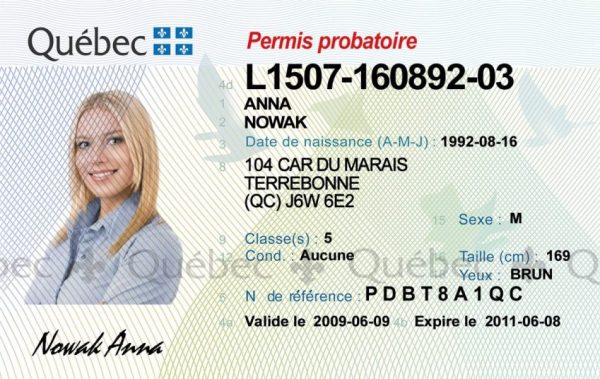 Quebec driving license