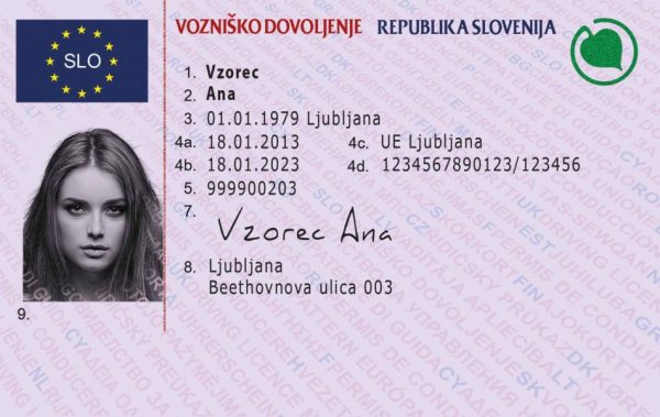 Slovenian Driving License