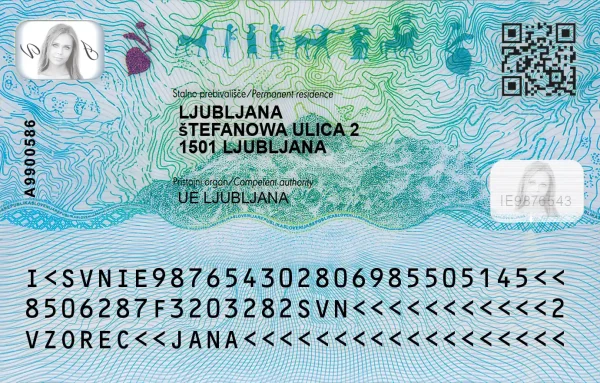 Slovenian ID card.