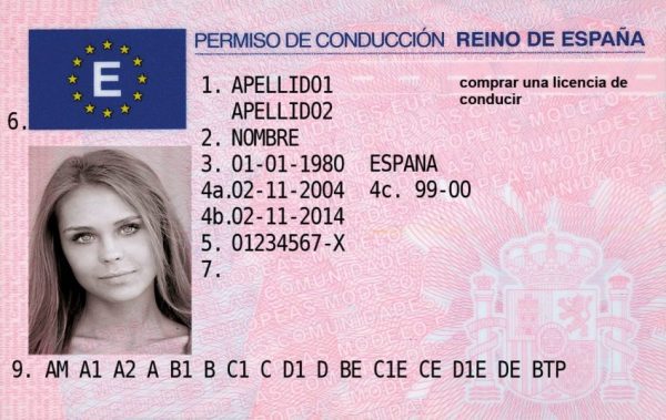 Spanish driving license