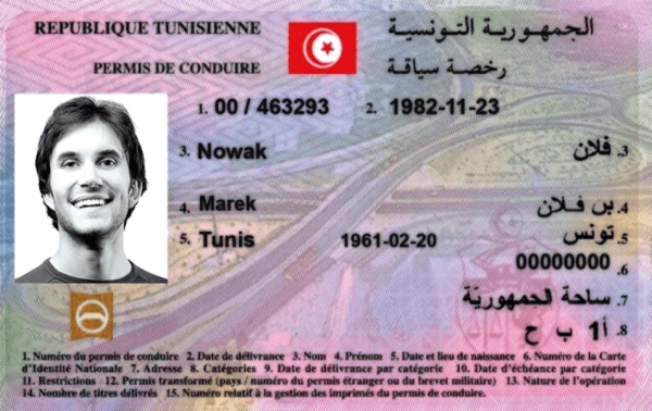 Tunisian Driving license